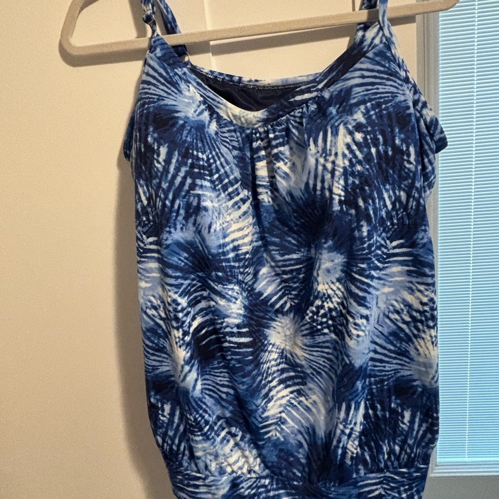 Lands' End Blue Supportive Tankini